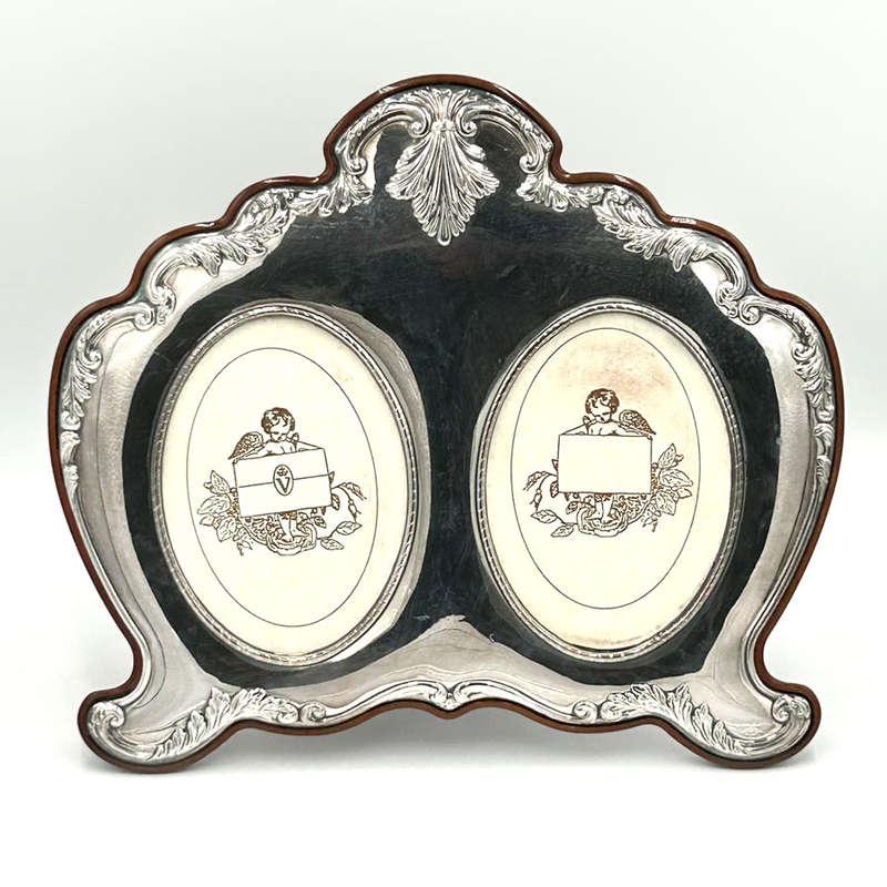 Valori Silver Double Picture Frame