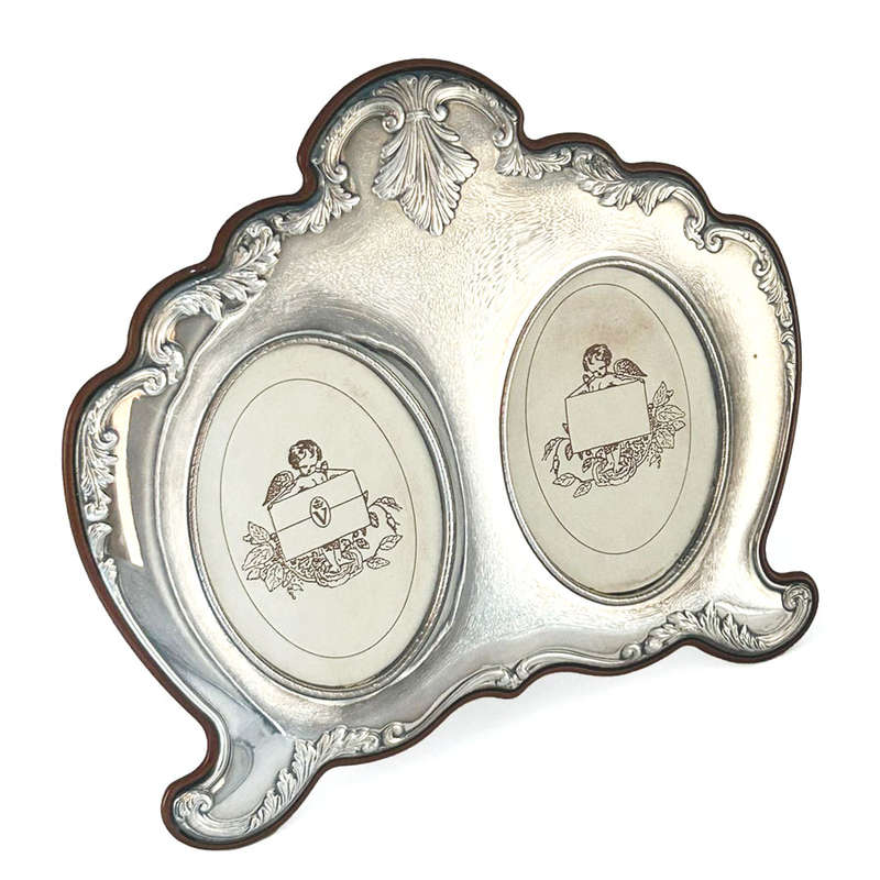 Valori Silver Double Picture Frame