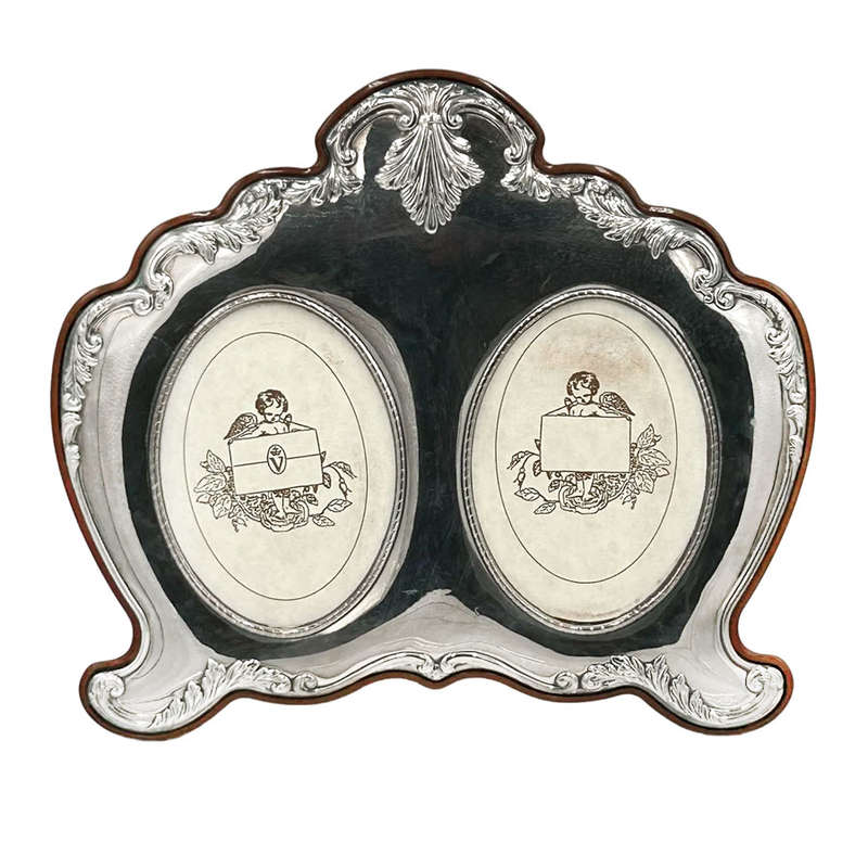 Valori Silver Double Picture Frame