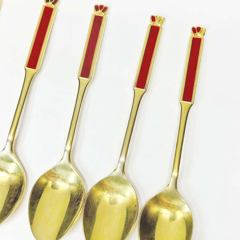 Eetrite 24ct Gold Plated Royal Albert Heirloom Tea Spoons