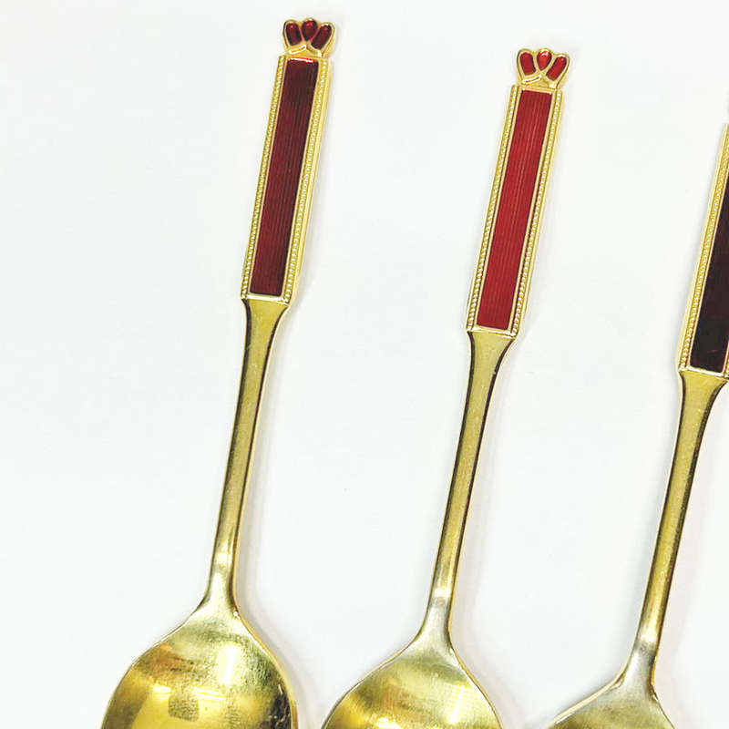 Eetrite 24ct Gold Plated Royal Albert Heirloom Tea Spoons