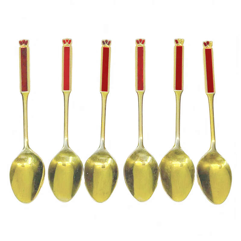 Eetrite 24ct Gold Plated Royal Albert Heirloom Tea Spoons