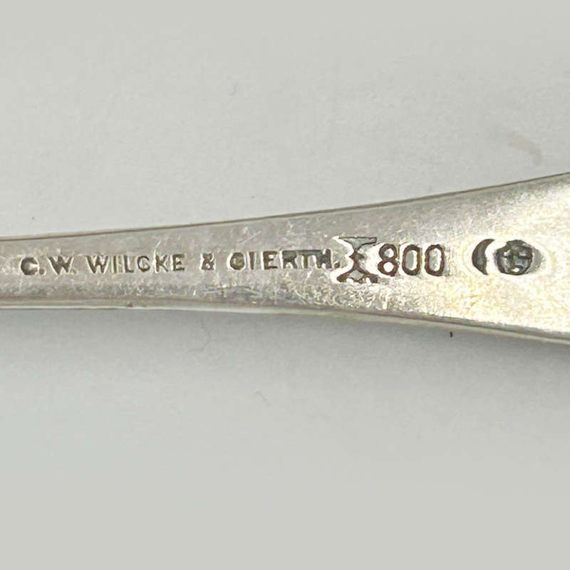 German Silver Fruit Set Boxed By C W Wilcke and Gierth