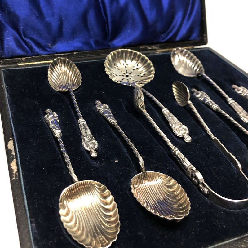Hallmarked Silver Apostle Tea Spoons Birmingham 1906