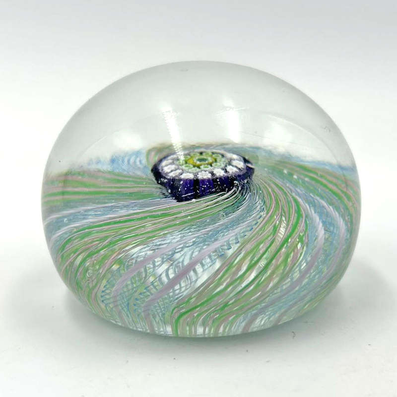 John Deacon Glass Central Millefiori Paperweight