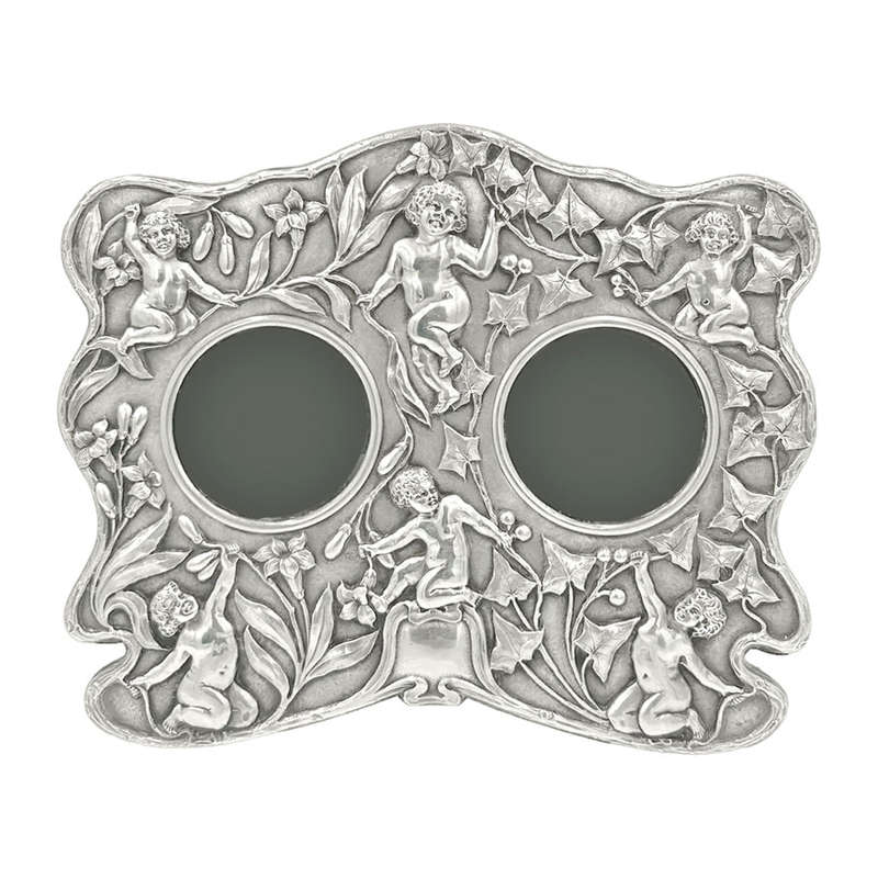 Large Cherub German Silver Picture Frame