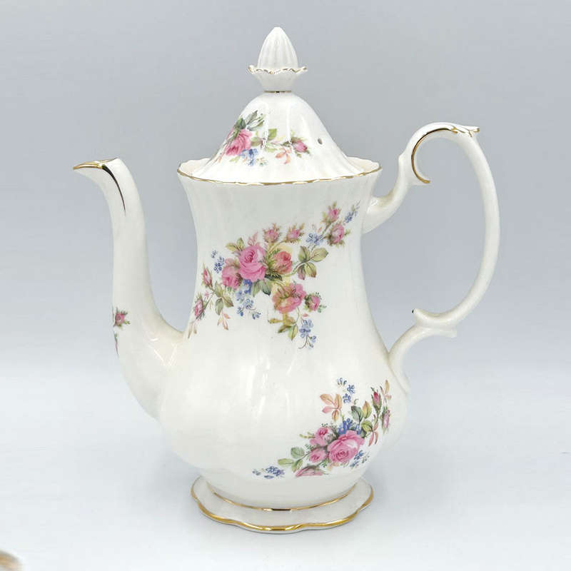 Royal Albert Moss Rose Coffee Service