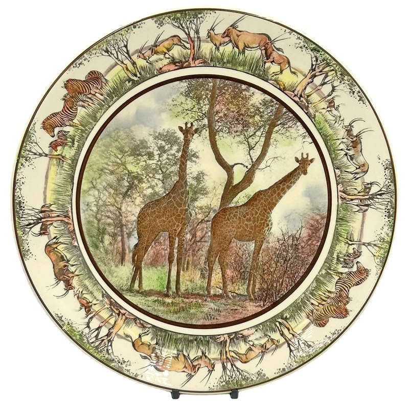 Royal Doulton African Game Reserve Giraffes Charger