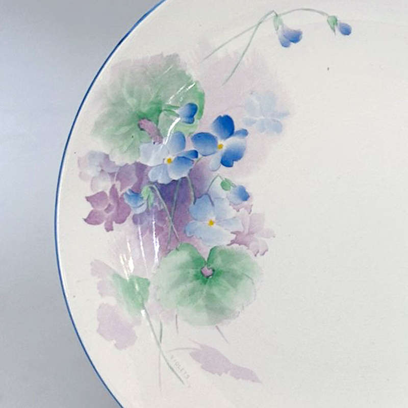 Shelley Dog Rose Blue and Mauve 12714 Dessert Plate