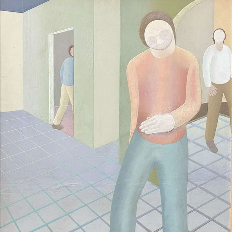 Simon Rhys Jones Abstract Of Three Men