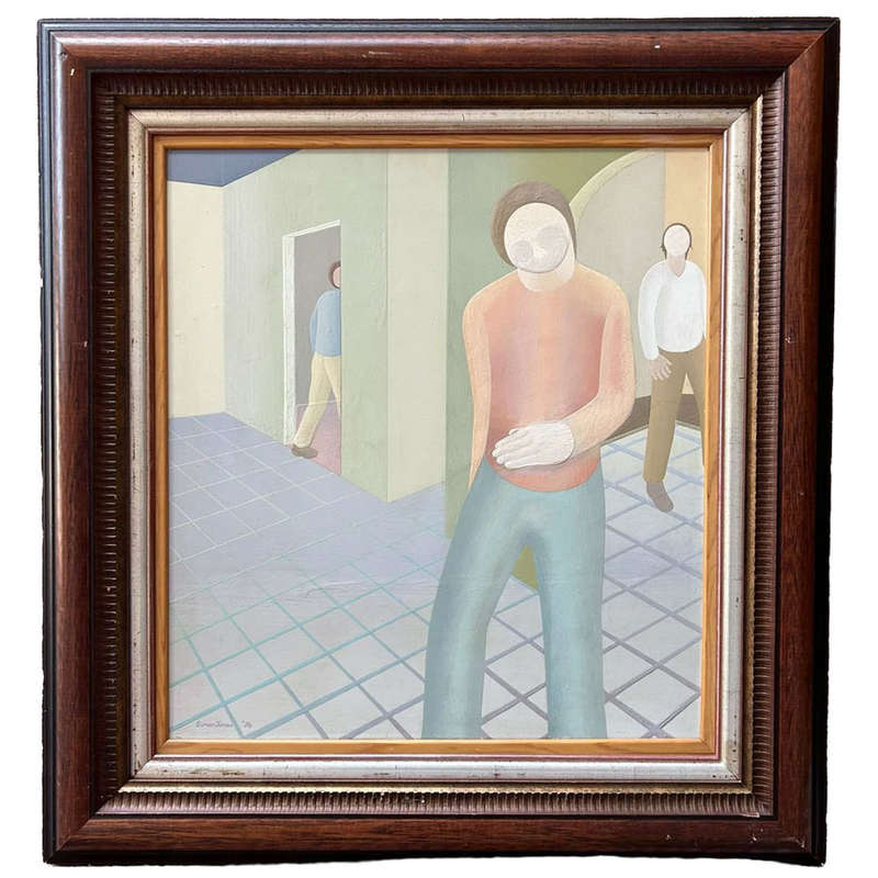 Simon Rhys Jones Abstract Of Three Men