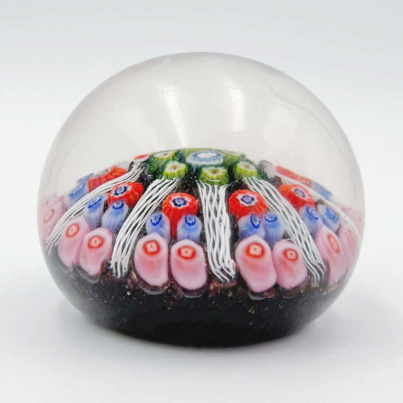 Strathern Glass Floral Millefiori Paperweight