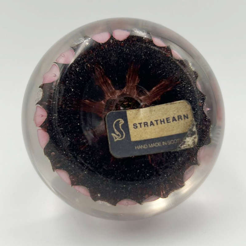 Strathern Glass Floral Millefiori Paperweight