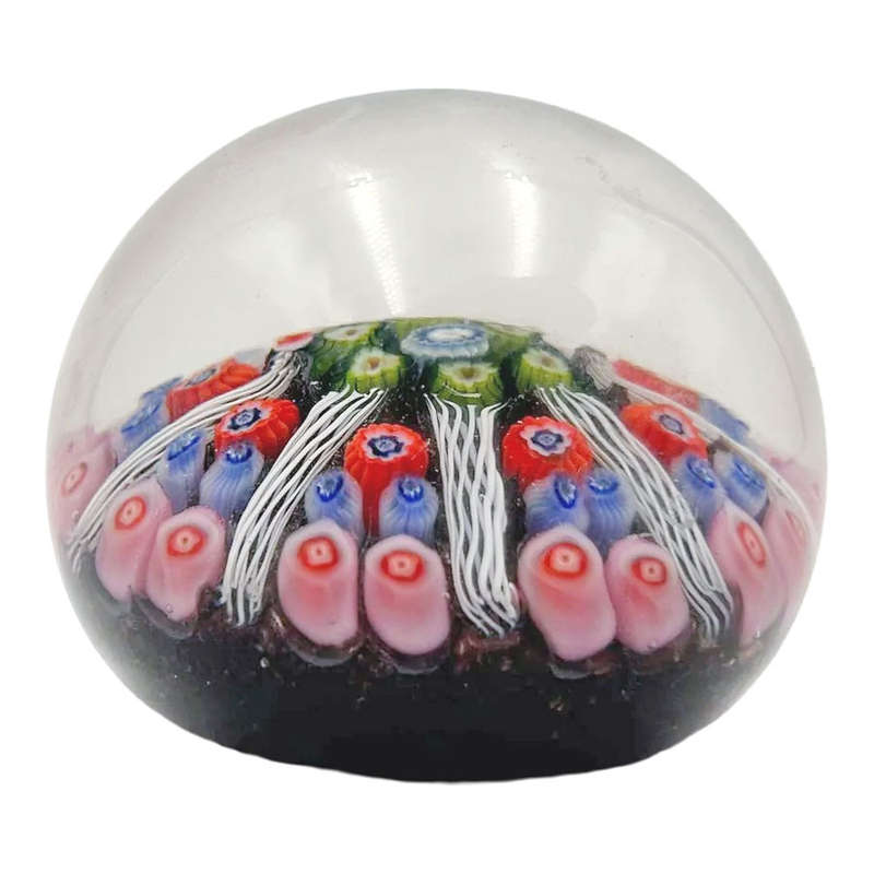 Strathern Glass Floral Millefiori Paperweight