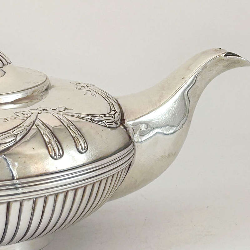 Superb Georgian Silver Tea Pot London 1829 Charles Fox