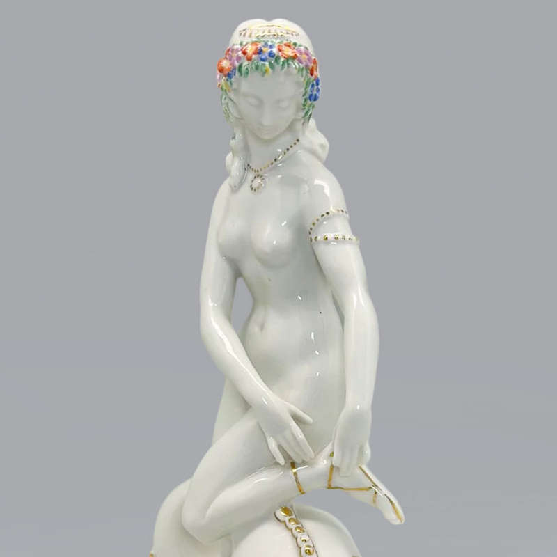 Art Deco Hutschenreuter Lady Riding Dolphin Max Fehr C1928
