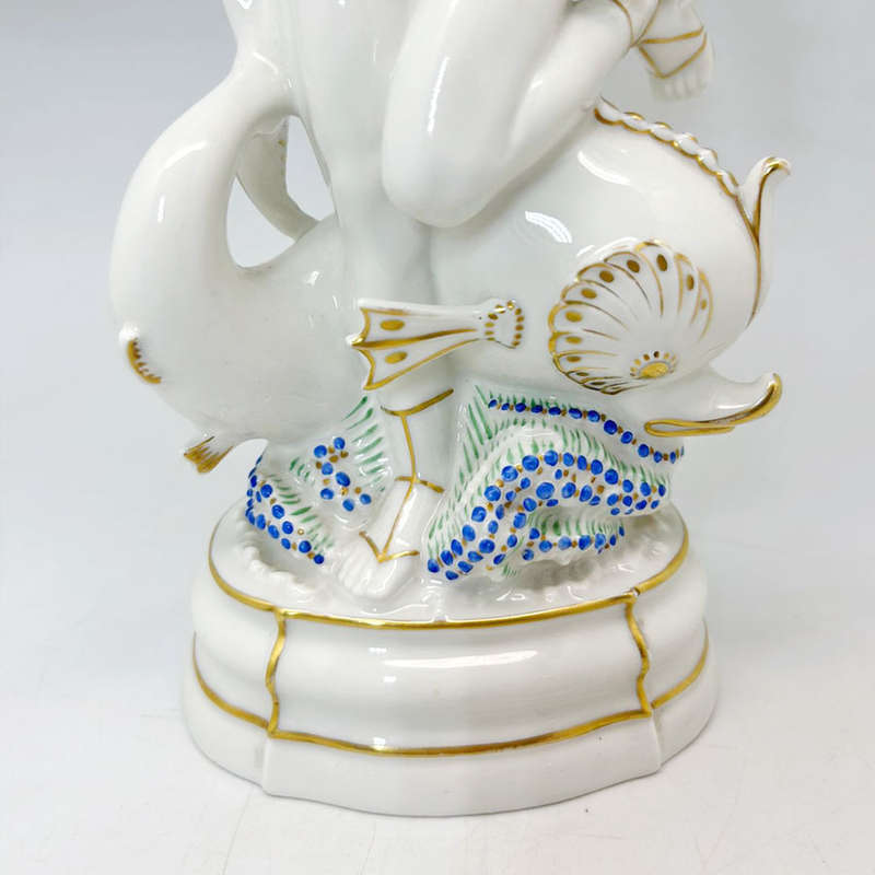 Art Deco Hutschenreuter Lady Riding Dolphin Max Fehr C1928