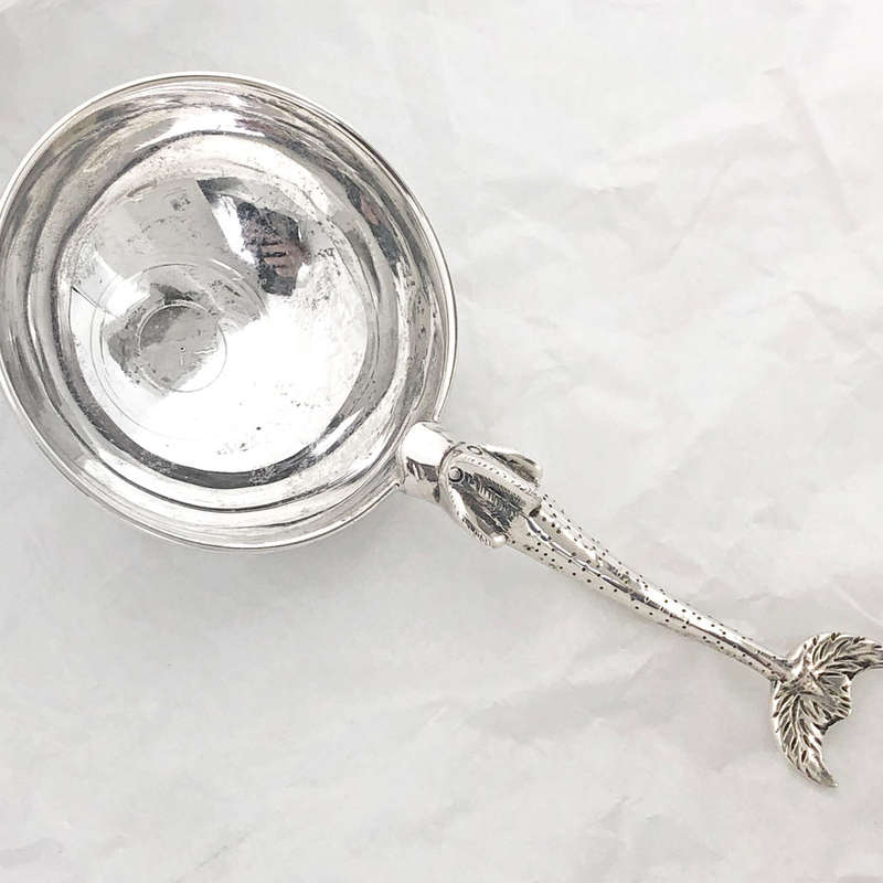 Art Deco Silver Sturgeon Caviar Spoon 1932 Brook and Sons Edinburgh