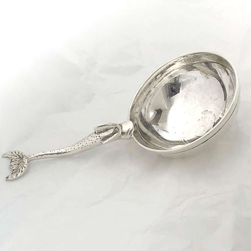 Art Deco Silver Sturgeon Caviar Spoon 1932 Brook and Sons Edinburgh