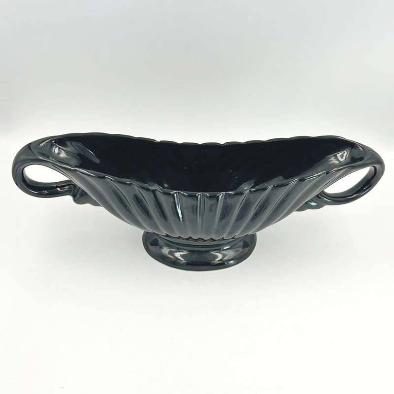 Drostdy Grahamstown Black Pottery Mantle Vase C1950