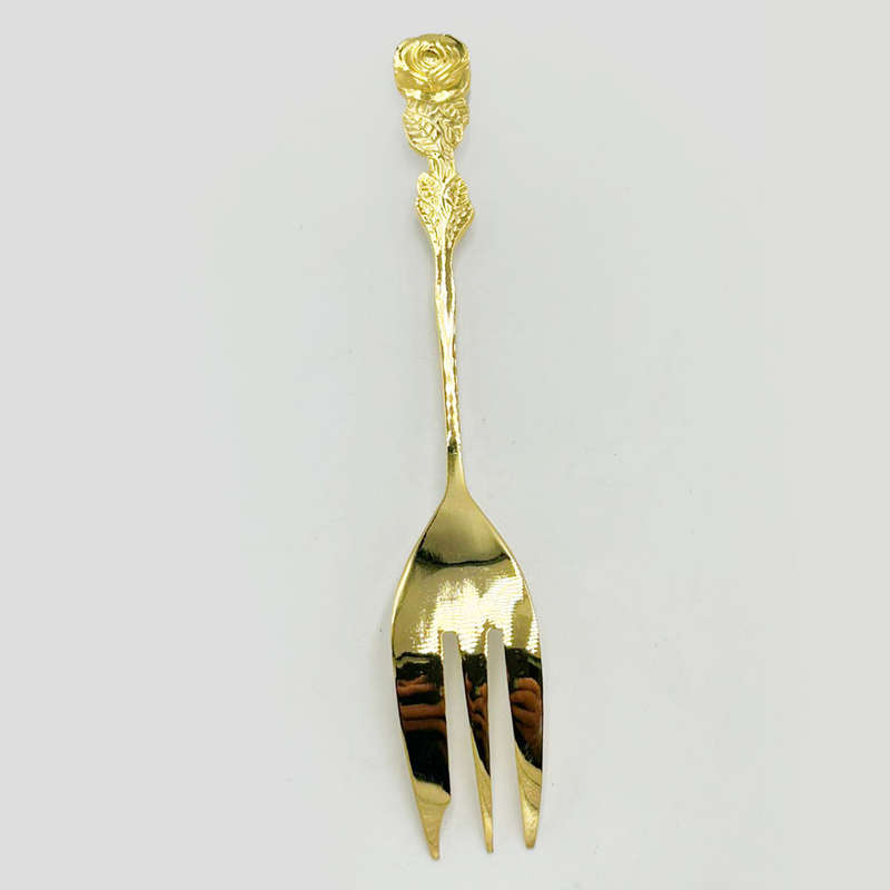 Eetrite 24ct Gold Plated Relief Rose Royal Albert Cake Forks