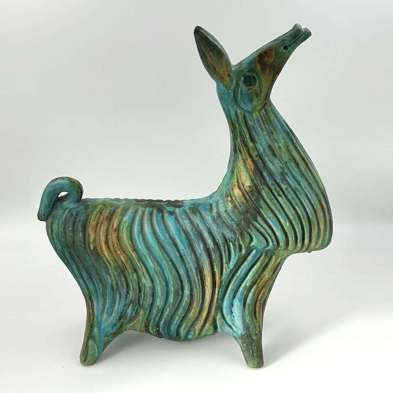 Large Bitossi Raymor Italy Pottery MCM Alvino Bagni Horse C1950