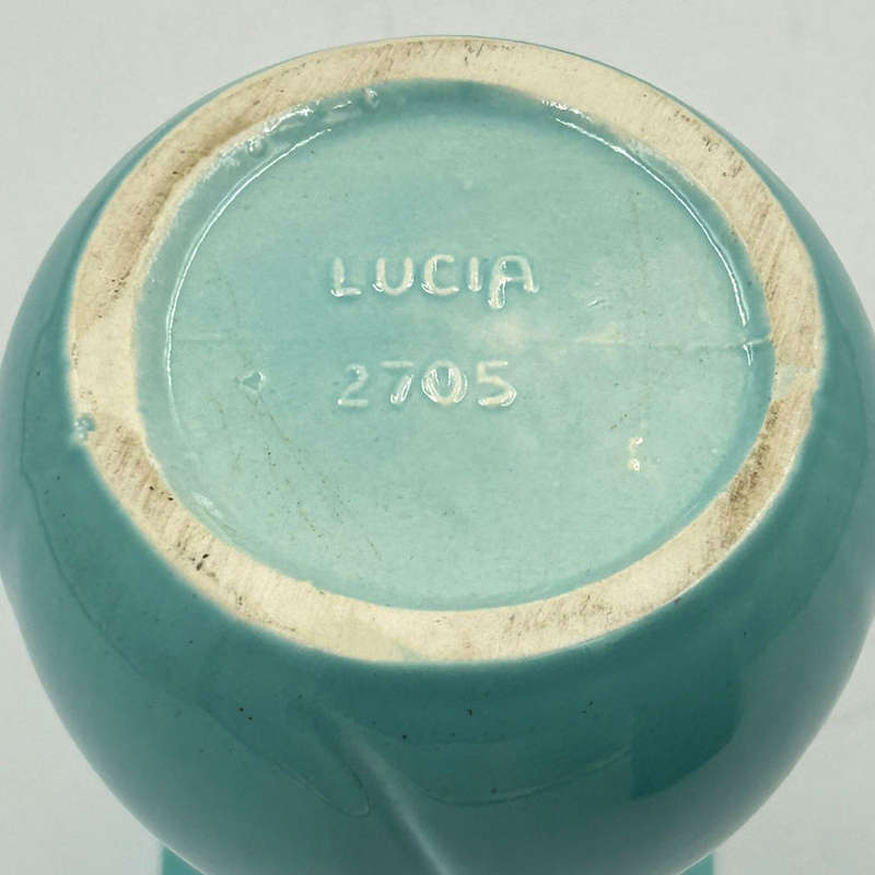 Lucia Ware Stylised Pottery Turquoise Vase By Boksburg East Pottery  C1970
