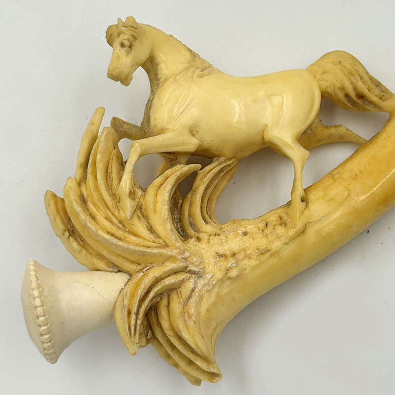 Meerschaum Pipe Rearing Horse  In Original Box
