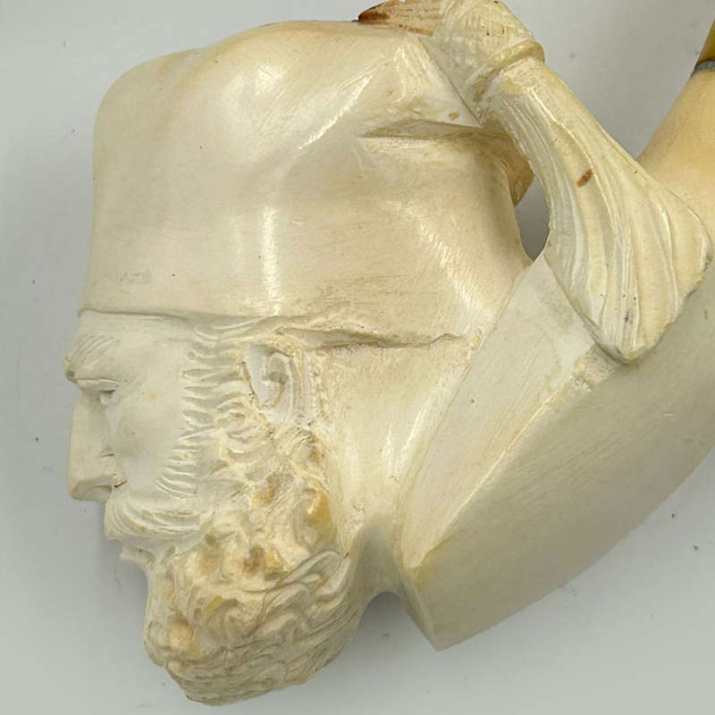 Meerschaum Pipe Sultan Head In Original Box