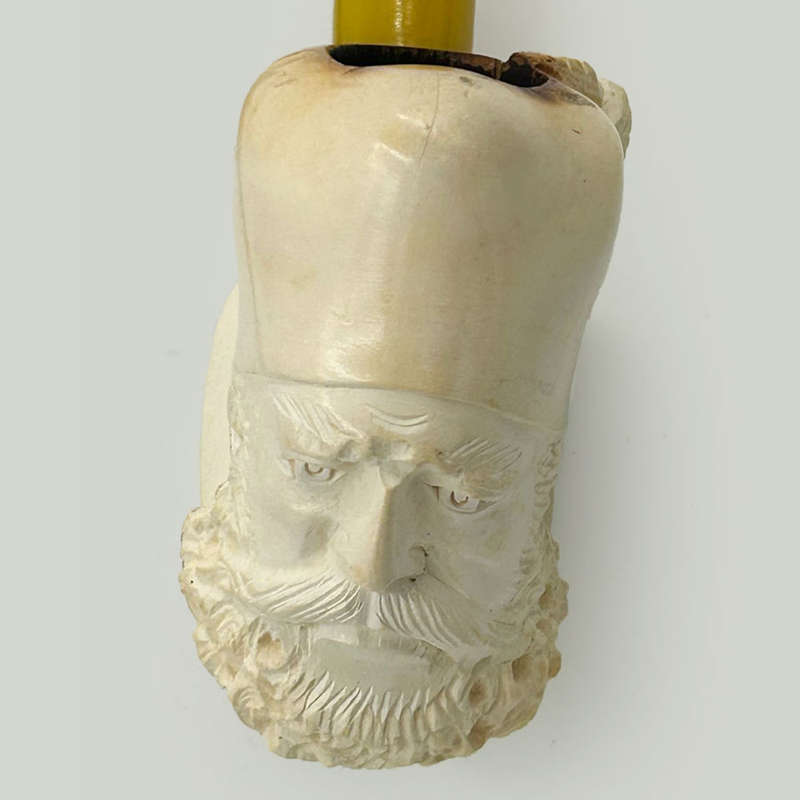 Meerschaum Pipe Sultan Head In Original Box