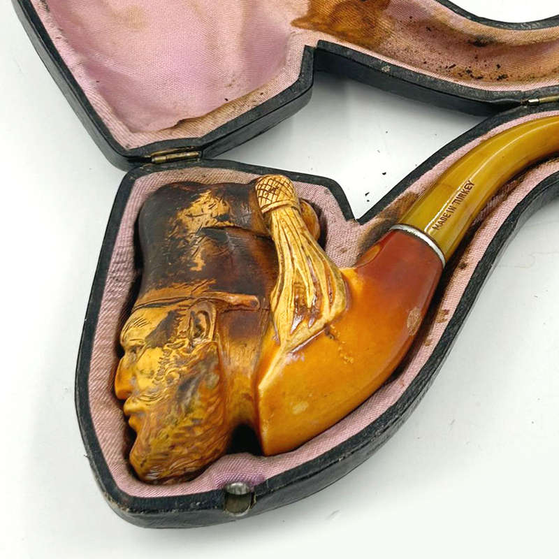 Meerschaum Pipe Sultan Head In Original Box Turkey