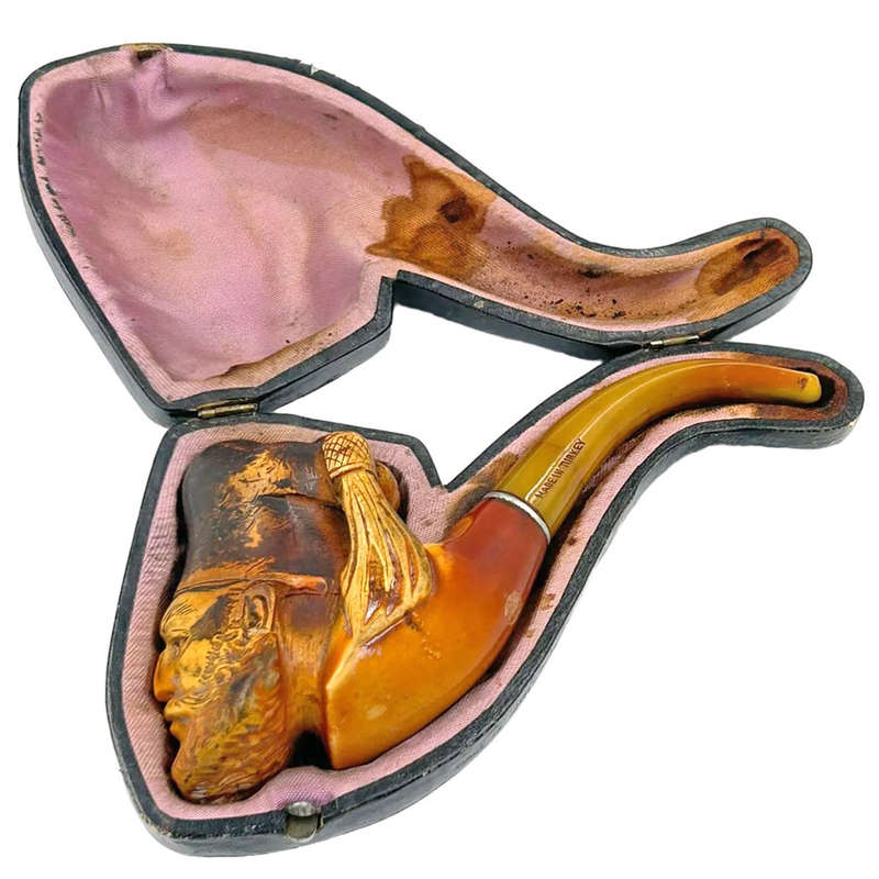 Meerschaum Pipe Sultan Head In Original Box Turkey