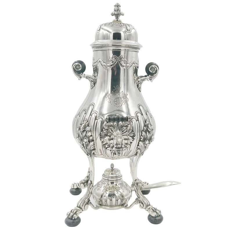 German Silver Tea Urn Art Nouveau Period C1894