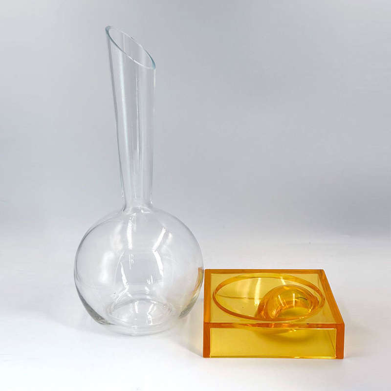 Glass Decanter and Base  Italesse By Frederico Venier
