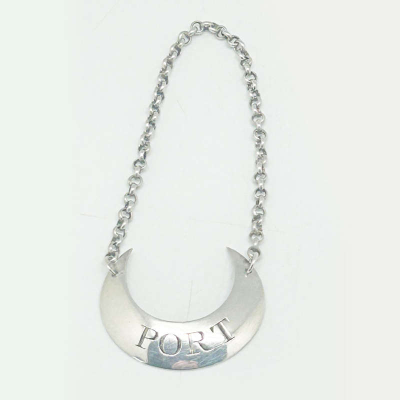 Hallmarked Silver Port Decanter Label London 1804 - Bateman