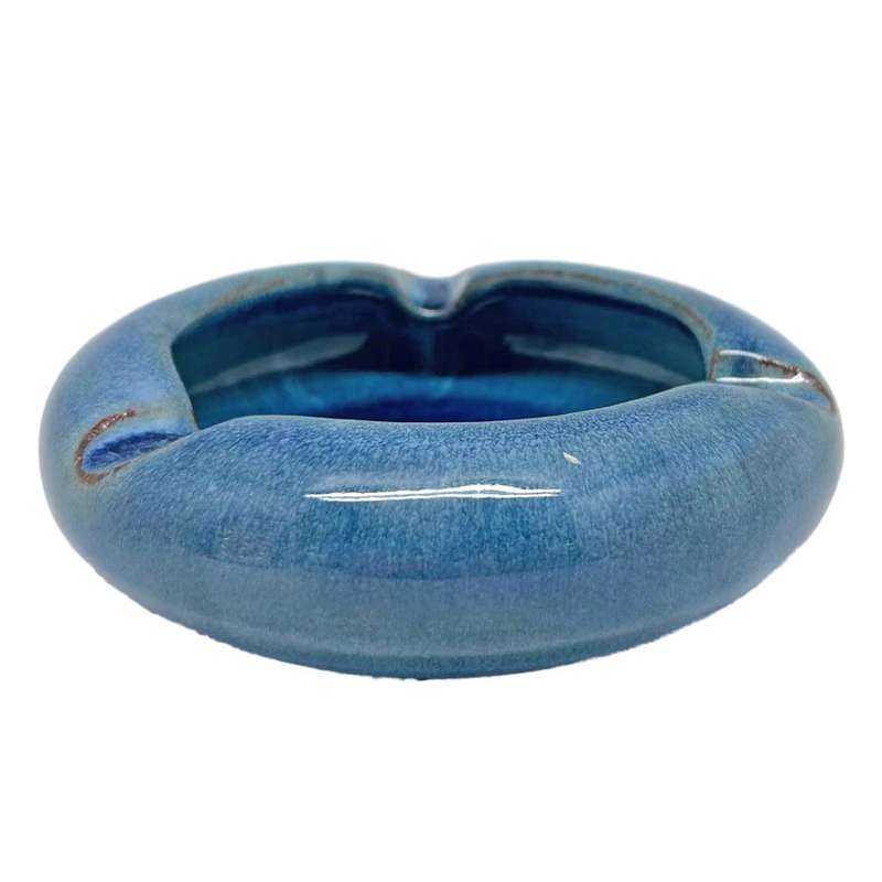 Linnware Pottery Blue Glazed Ash Tray