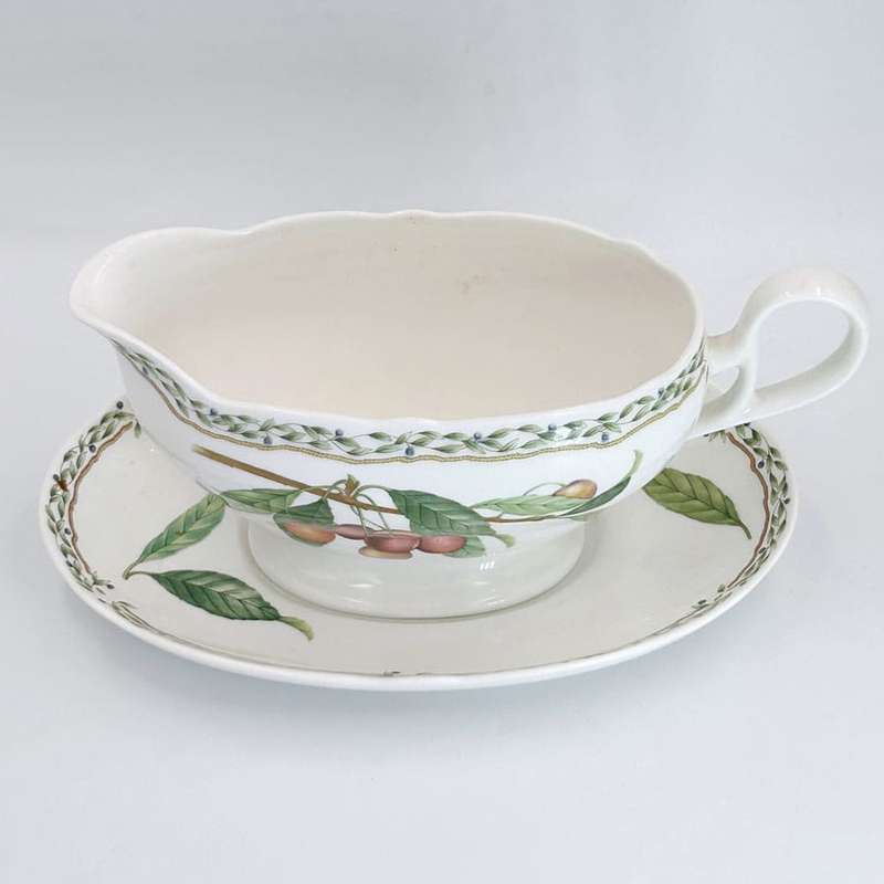 Noritake Royal Orchard Japan Sauce Boat and Stand