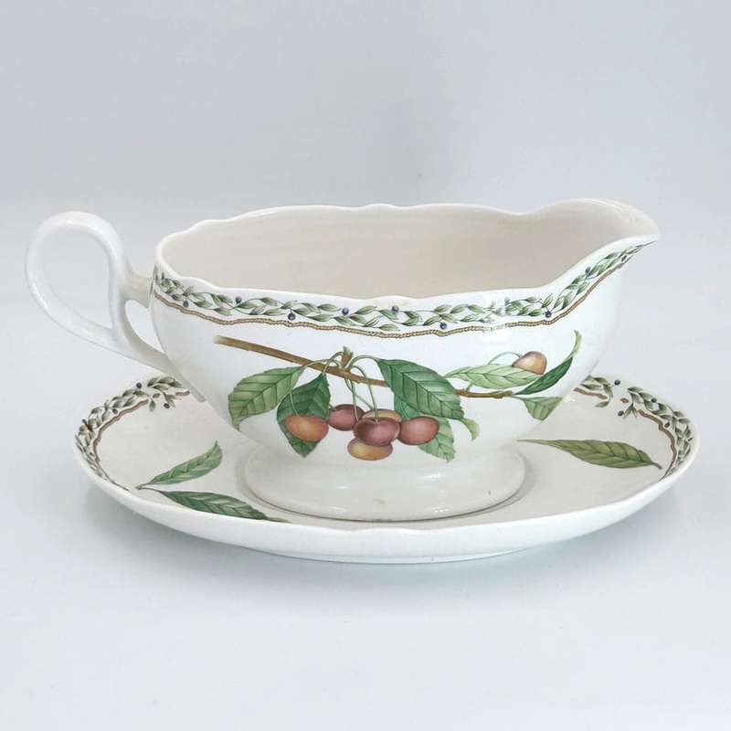 Noritake Royal Orchard Japan Sauce Boat and Stand