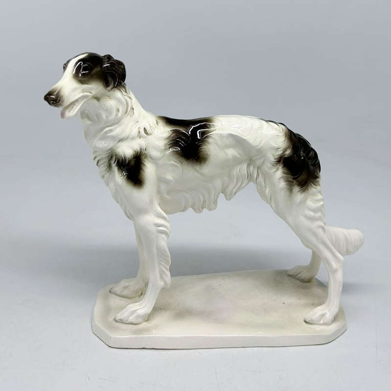 Rare Hertwig Katzhutte Borzoi Wolfhound Porcelain Figurine C1940