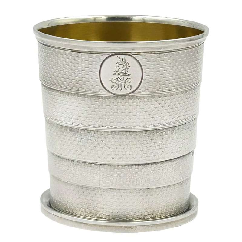 Rare Silver Collapsible Cup London 1857 By John Harris