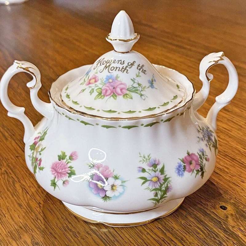 Royal Albert Flowers of The Month Tea Milk and Sugar