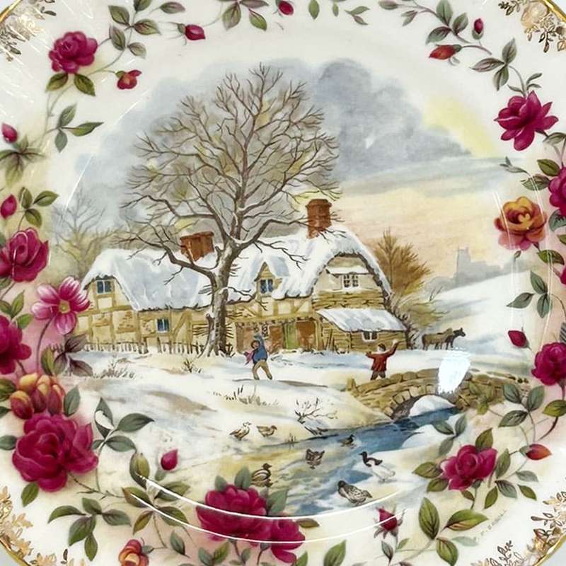 Royal Albert Four Seasons Winter  Plate F F Errill