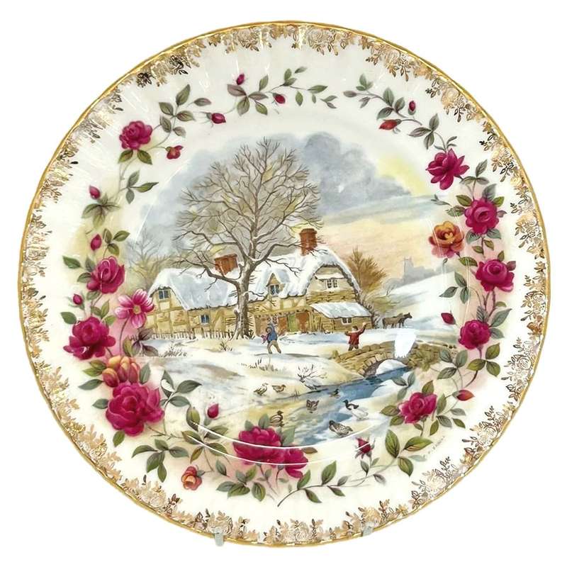 Royal Albert Four Seasons Winter  Plate F F Errill