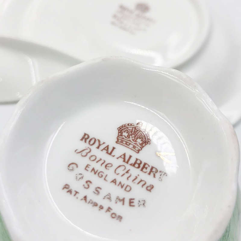 Royal Albert Gossamer Tennis Snack Set Grey Marble