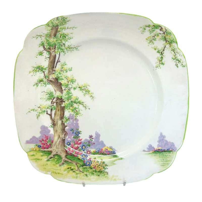 Royal Albert Greenwood Tree Entree Plate Art Deco