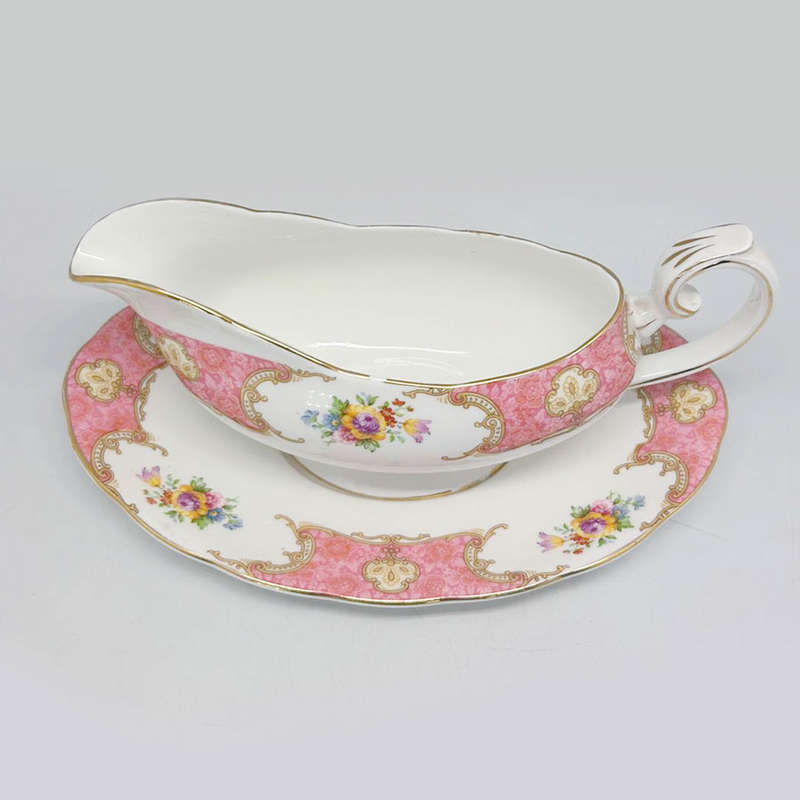 Royal Albert Lady Carlyle Sauce Boat On Stand