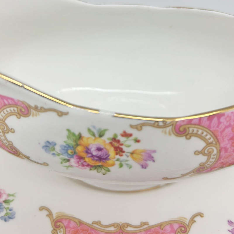 Royal Albert Lady Carlyle Sauce Boat On Stand