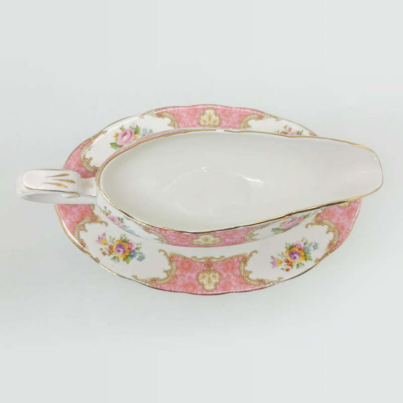 Royal Albert Lady Carlyle Sauce Boat On Stand