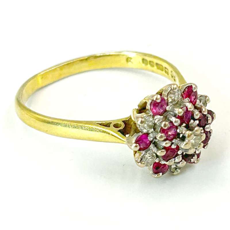 Ruby And Diamond 18ct Gold Edwardian Ring