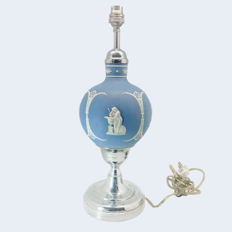 Wedgwood Blue Jasperware Lamp Base